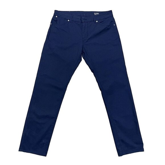 PT Torino Pants Men 34 Denim RLZ Chinos Navy Slim Luxury Made in Romania - Picture 1 of 11